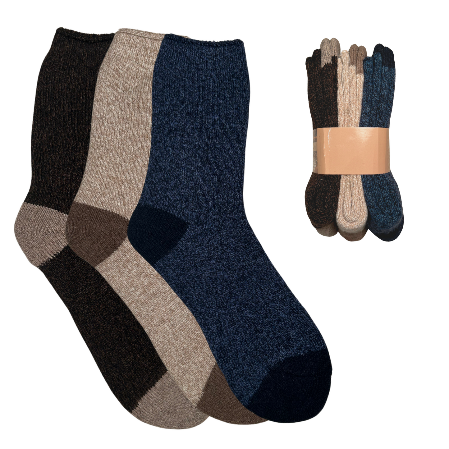 Wollsocken Herren/Damen - 3er Pack